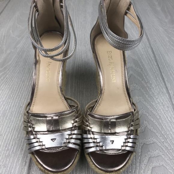 Enzo Angiolini silver and gold espadrilles shoes - Picture 5 of 8
